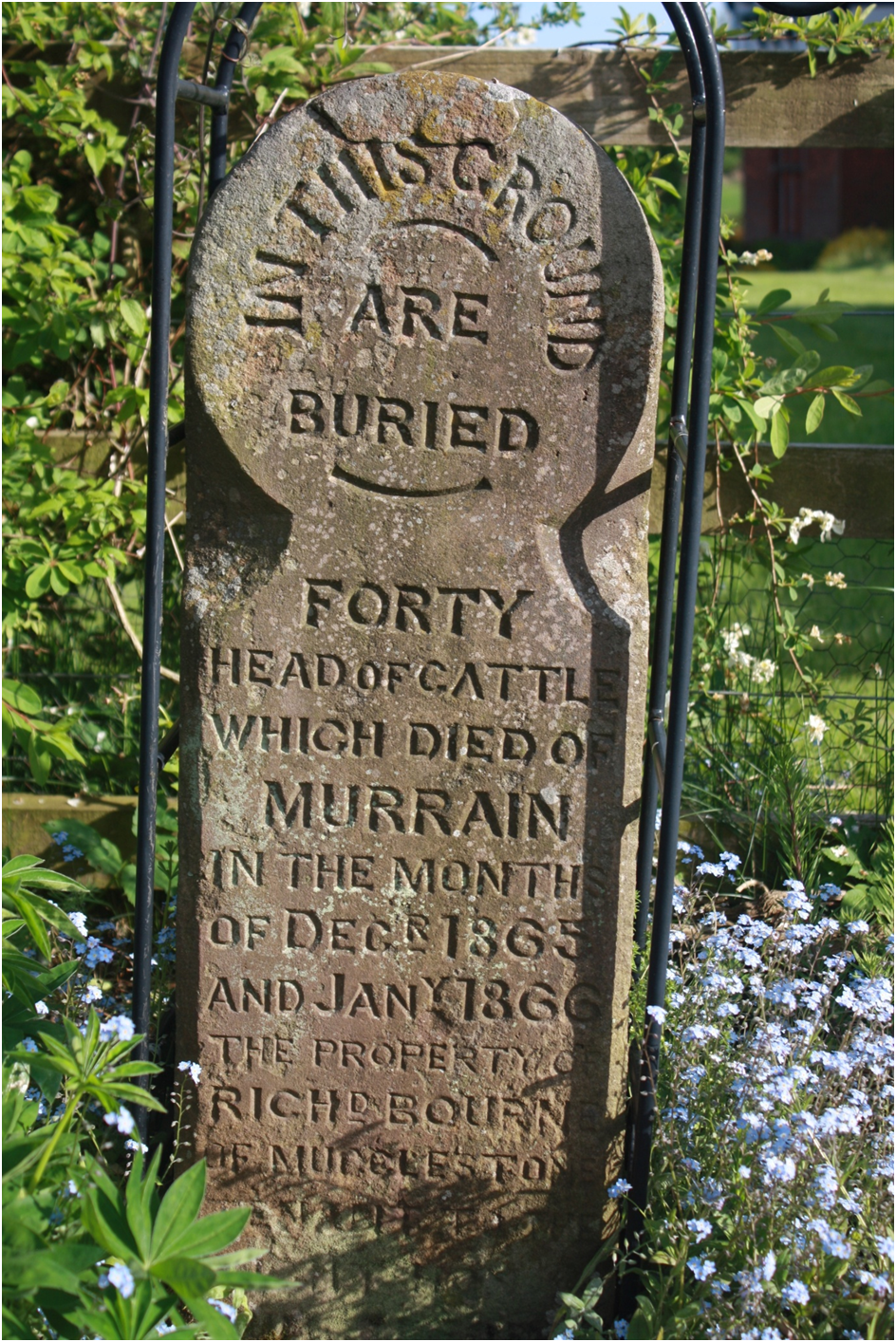Photograph of the memorial at Rectory Farm, Mucklestone