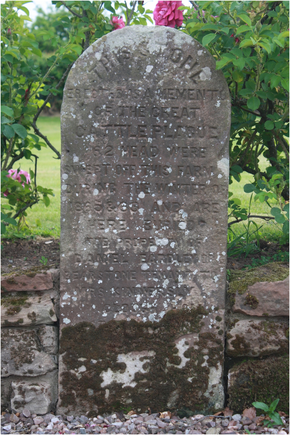 Photograph of the memorial at Lower Farm, Bearstone